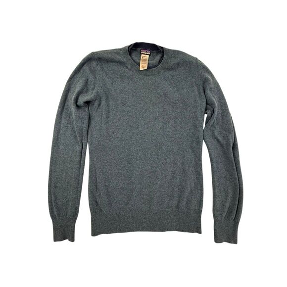 Patagonia 100% Cashmere Pullover Crewneck Sweater Women Medium Blue 50956 - Picture 3 of 10